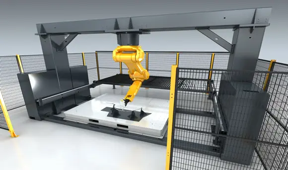 Láser de oro 3D robot máquina de corte láser
