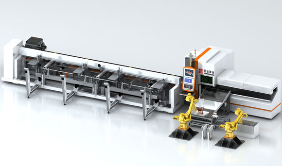Máquina de corte de tubo láser de fibra Sistema de fabricación flexible (FMS)