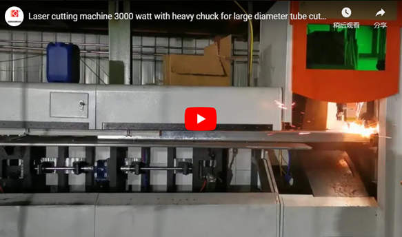 Máquina de corte láser de 3000 vatios con mandril pesado para corte de tubos de gran diámetro