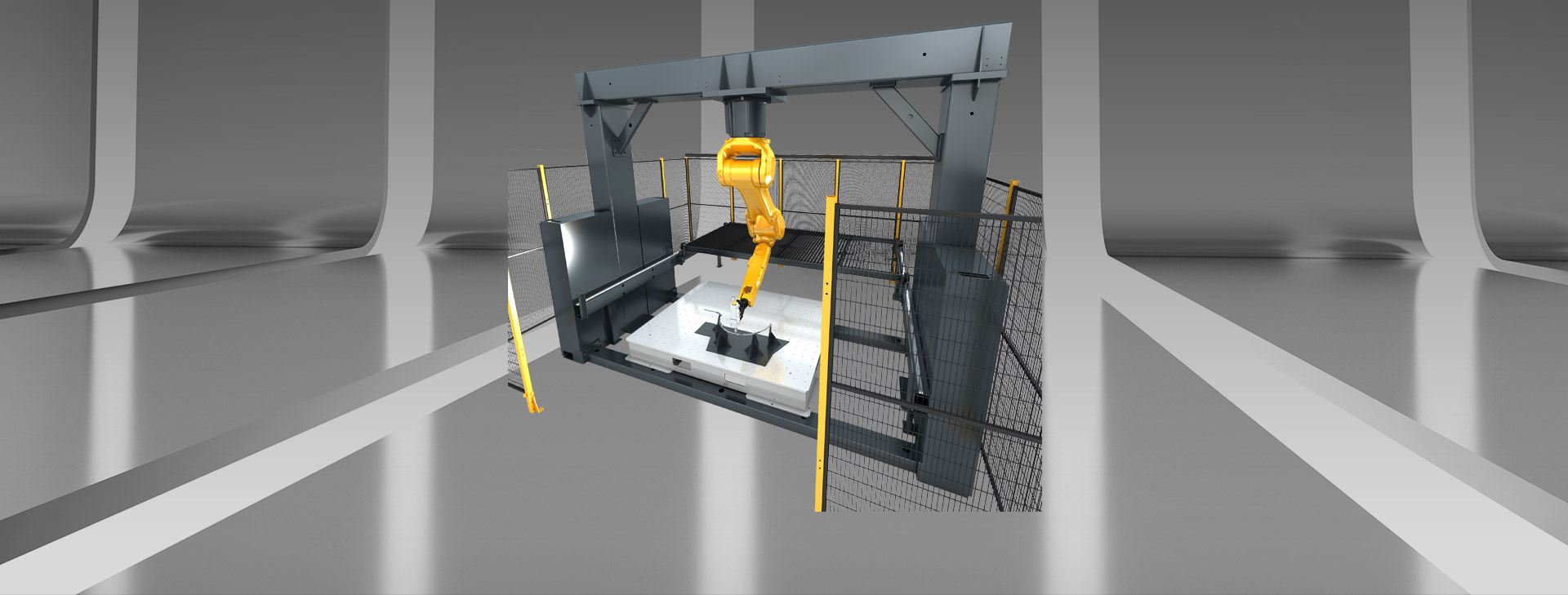 Máquina de corte por láser de Robot 3D con estructura de pórtico