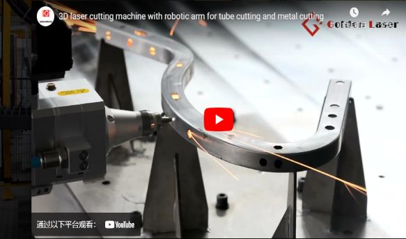 Máquina de corte láser 3D con brazo robótico para corte de tubos y corte de metales