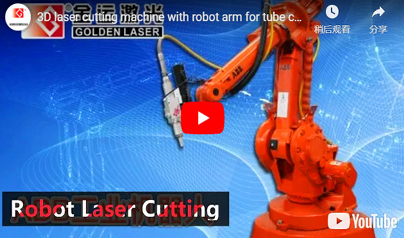 Máquina de corte láser 3D con brazo robot para corte de tubos